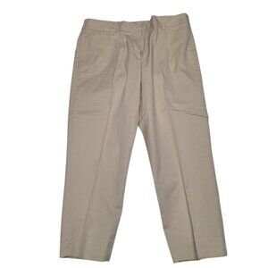 Talbots Perfect‎ Crop Petite Pants Capri Khaki Womens 10 P Short Work Office